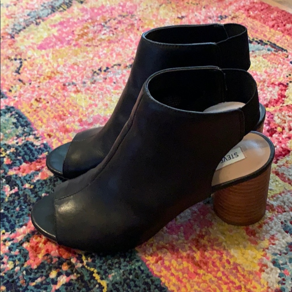 Steve Madden Black Heeled Booties